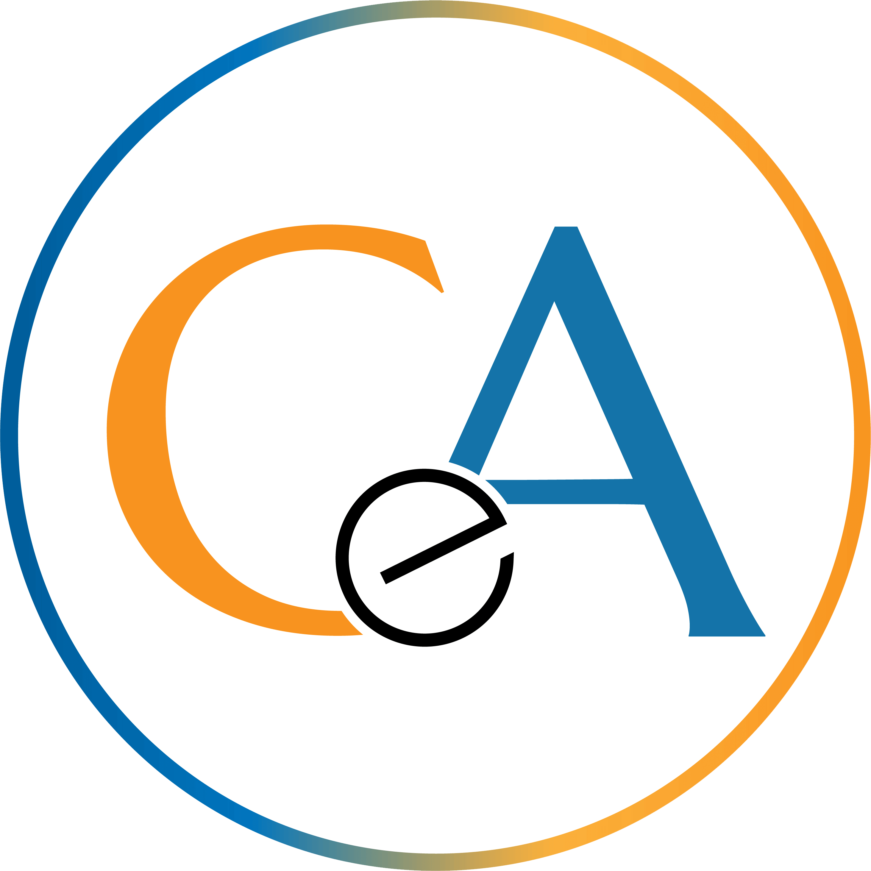 Logomarca CeA Contábil com fundo branco.